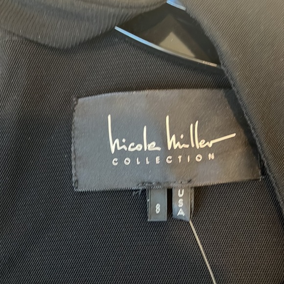 Nicole Miller size 8 fitted black dress nwt - Picture 6 of 8
